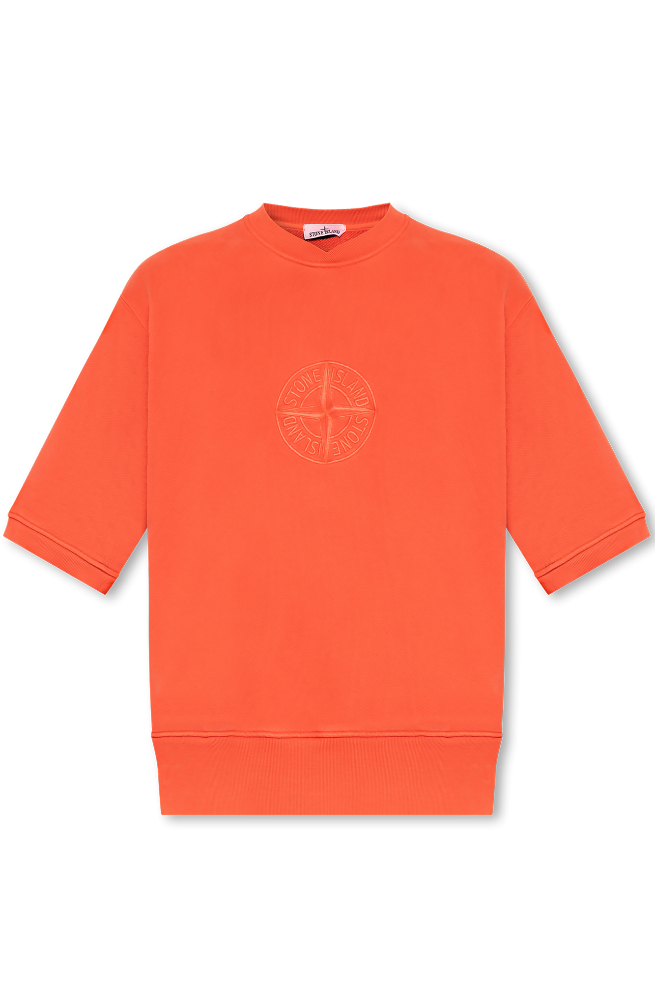 Stone island orange on sale sweatshirt